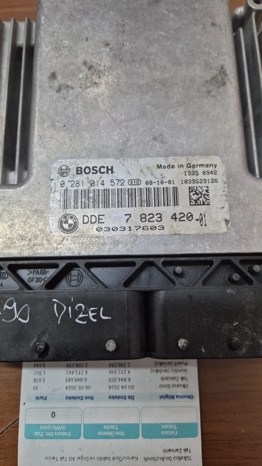 BMW E90 320 2.0 MOTOR BEYNİ EDC17CP02-3.13 0281014572 BMW 7823420